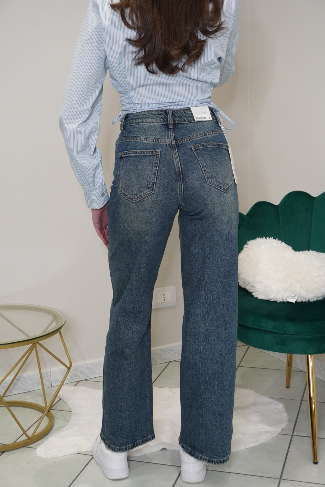JEANS WIDE LEG BLUE