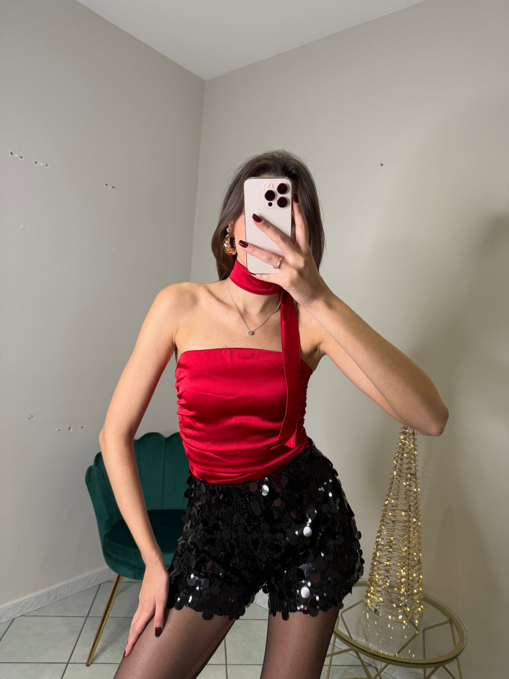 CROP TOP IN RASO